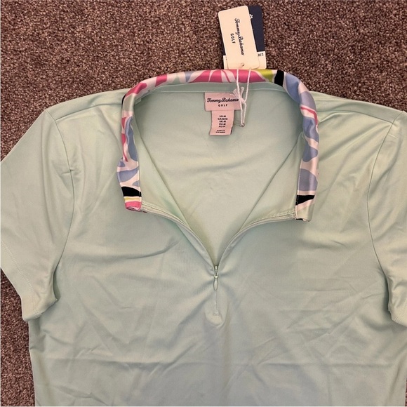 Tommy Bahama Women's Short Sleeves 1/4 Zip Golf Polo Top Size M - Medium - NWT - Picture 4 of 11